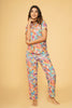 Colorful Flowers Half Sleeve Pyjama Set