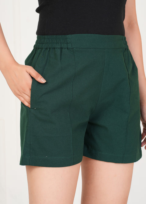 Women's Bottle Green Shorts