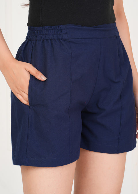 Women's Navy Blue Shorts