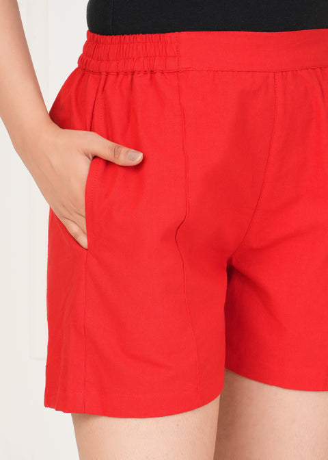 Women's Red Shorts