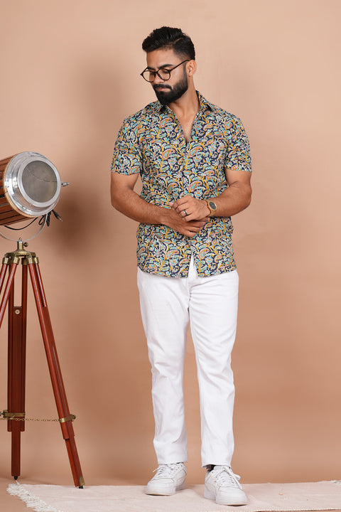 Exquisite Multicolor Paisley Print Shirt