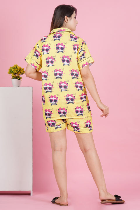 Pretty Panda Star Combo Night Wear