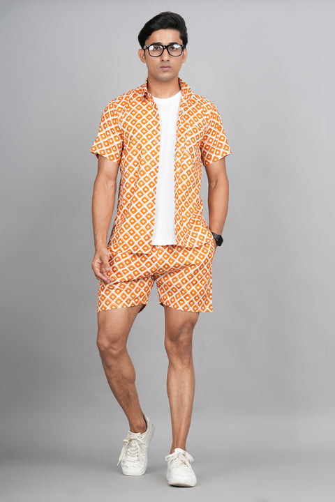 Mandarin Magic: Jaipuri Block Printed Shirt