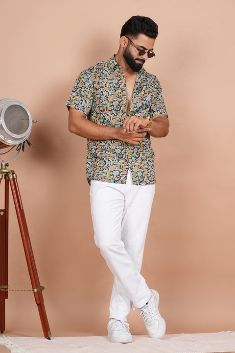 Exquisite Multicolor Paisley Print Shirt
