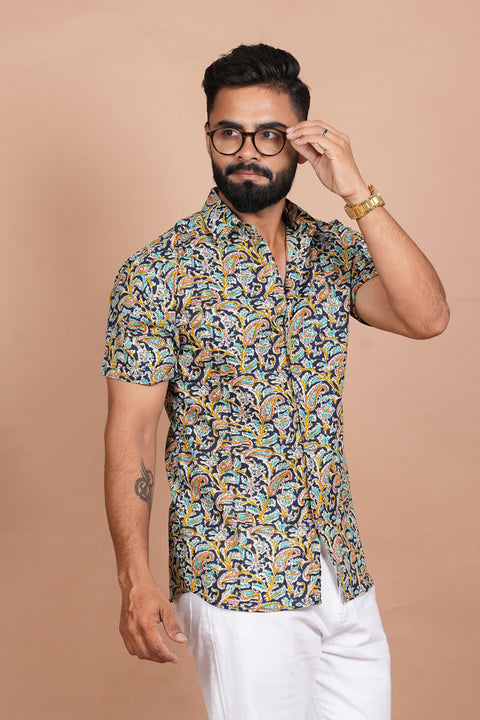 Exquisite Multicolor Paisley Print Shirt