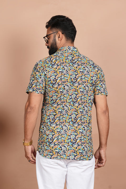 Exquisite Multicolor Paisley Print Shirt