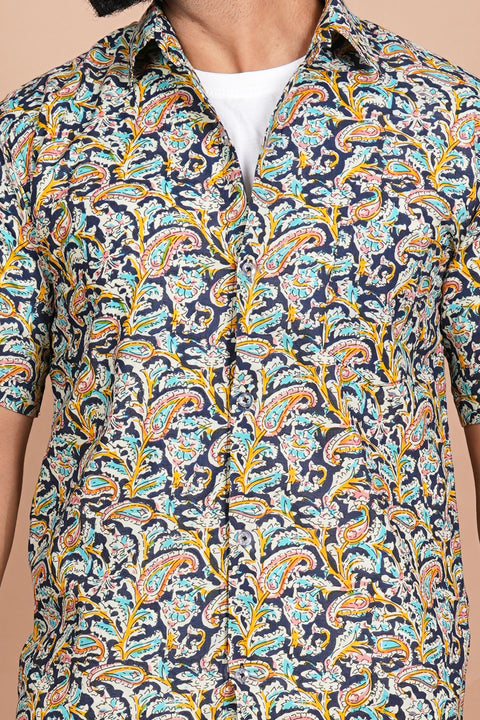 Exquisite Multicolor Paisley Print Shirt