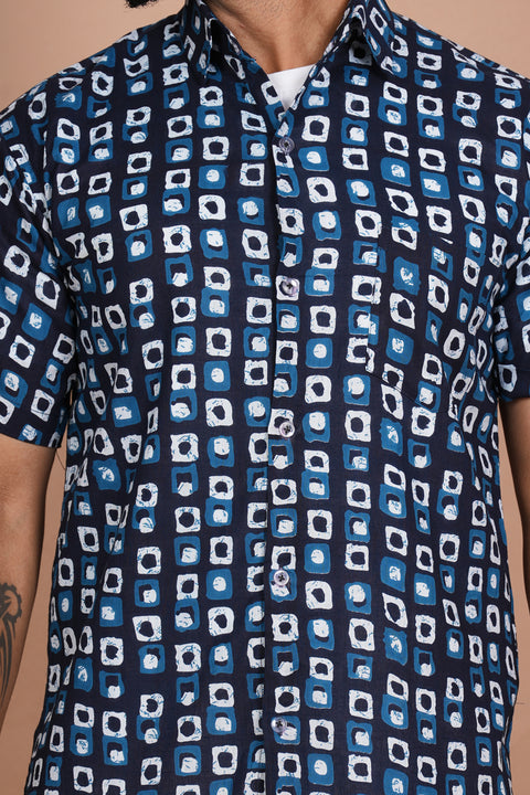 Stunning Geometric Print Blue Co-ords