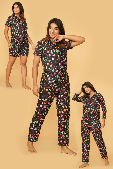 Party Props Combo Night Wear Set