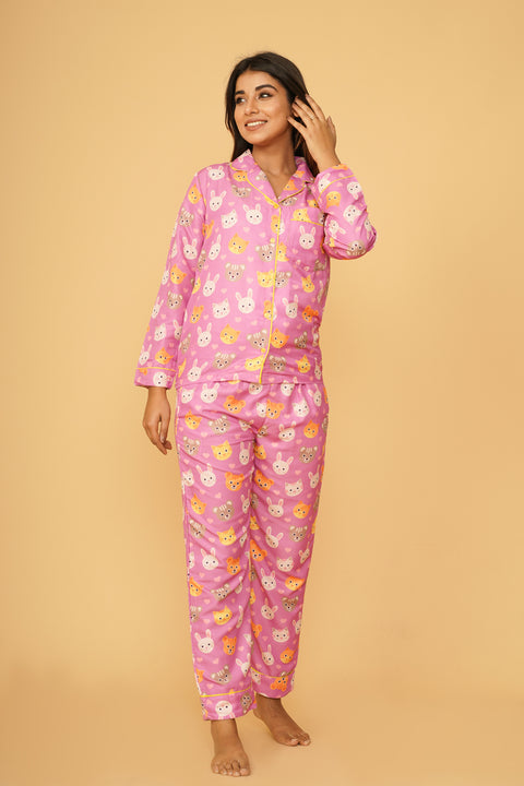 Cute Animals Combo Night Wear Set