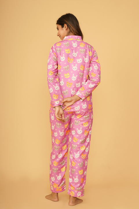 Cute Animals Combo Night Wear Set