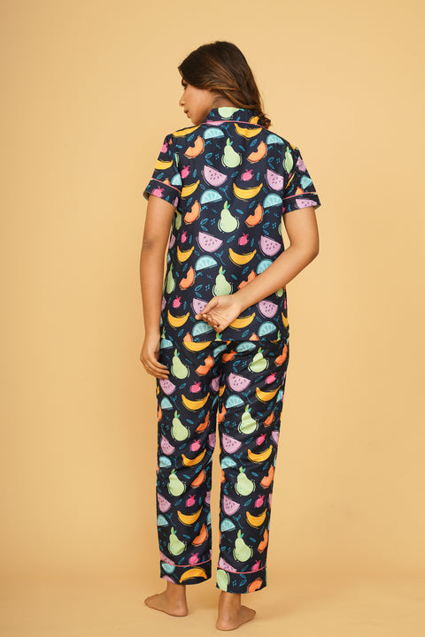 Fruit Pattern Half Sleeve Pyjama Set