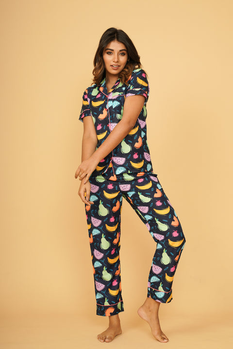 Fruit Pattern Half Sleeve Pyjama Set