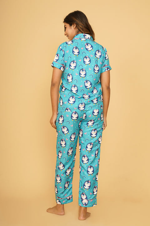 Cute Penguin Love Combo Night Wear Set