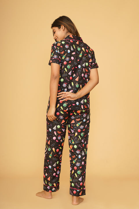 Party Props Half Sleeve Pyjama Set